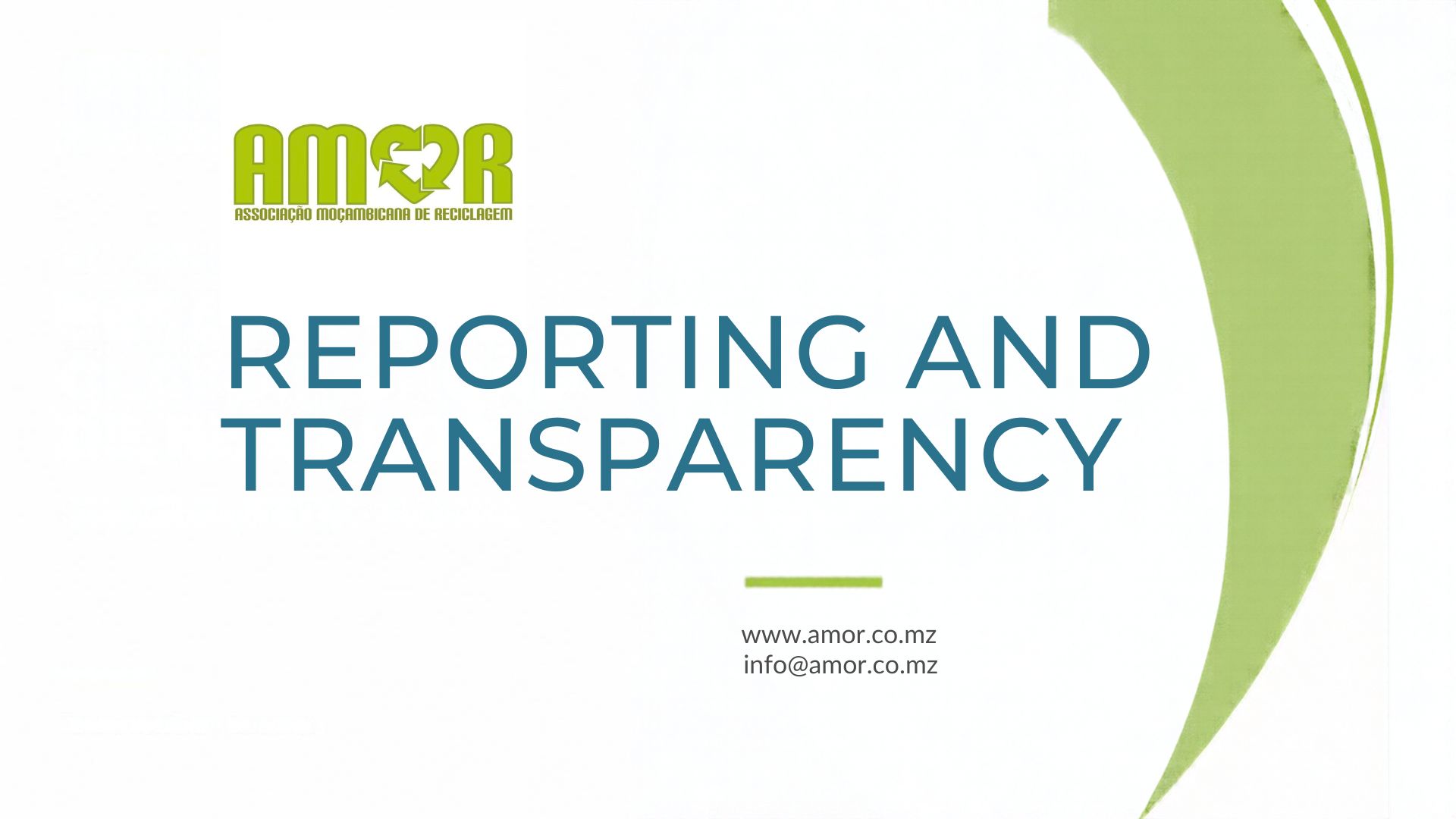 Reporting and Transparency AMOR